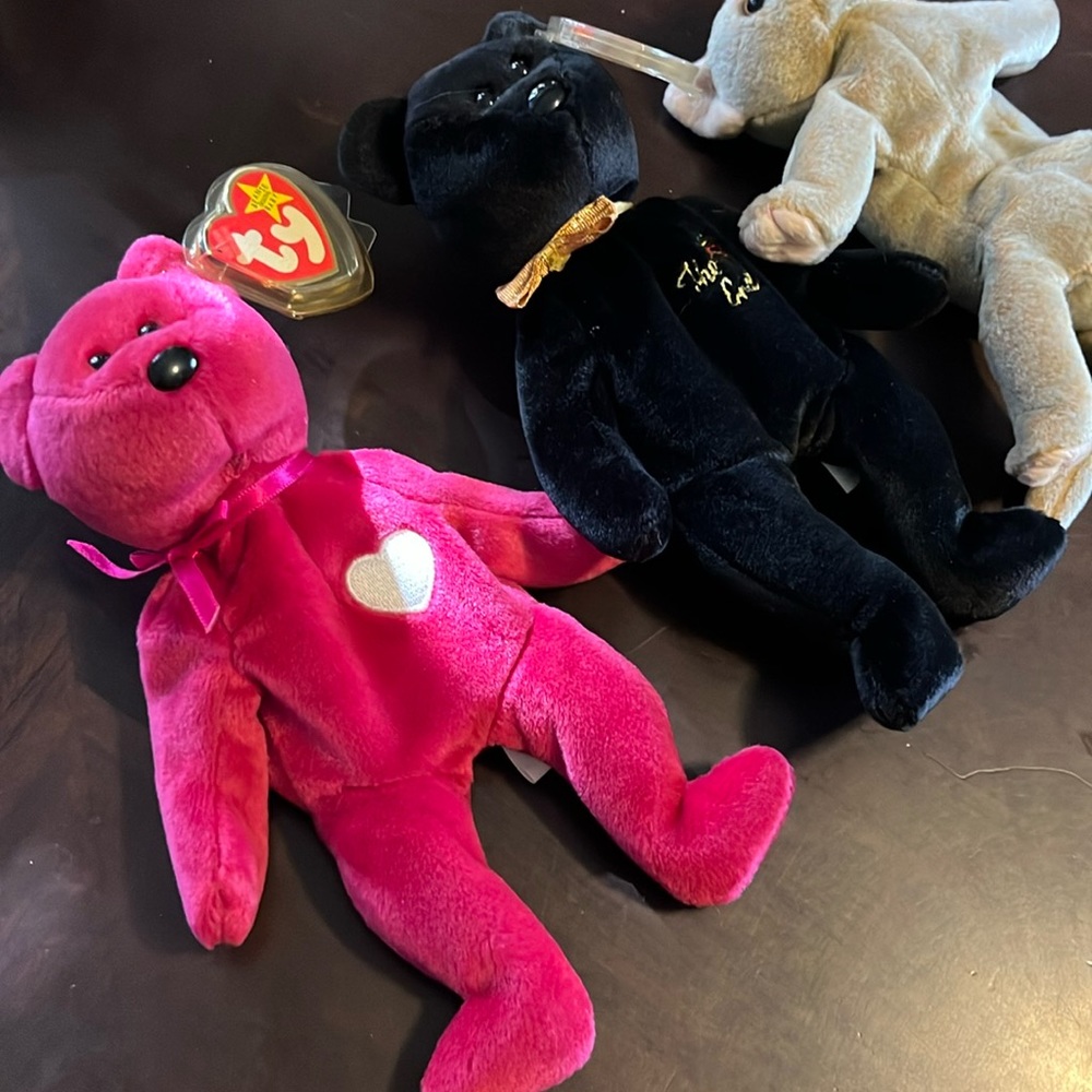 Lot of 3 Ty Beanie babies rare with tag errors